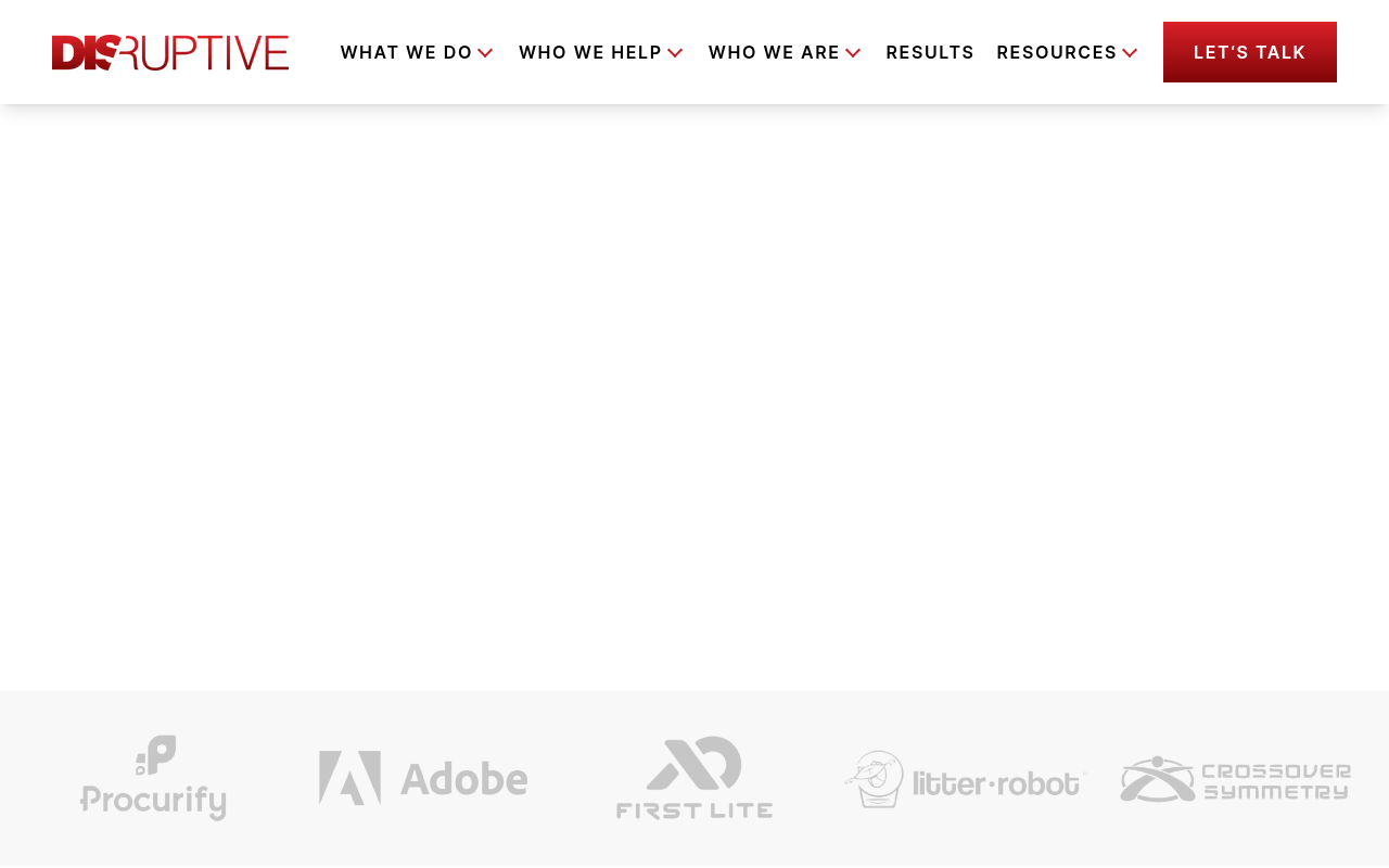 Disruptive Advertising homepage