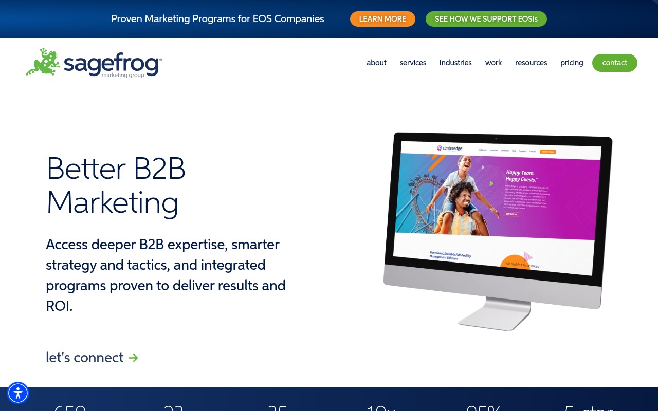 Sagefrog Marketing Group homepage