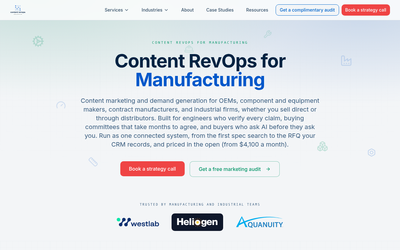 Content RevOps homepage