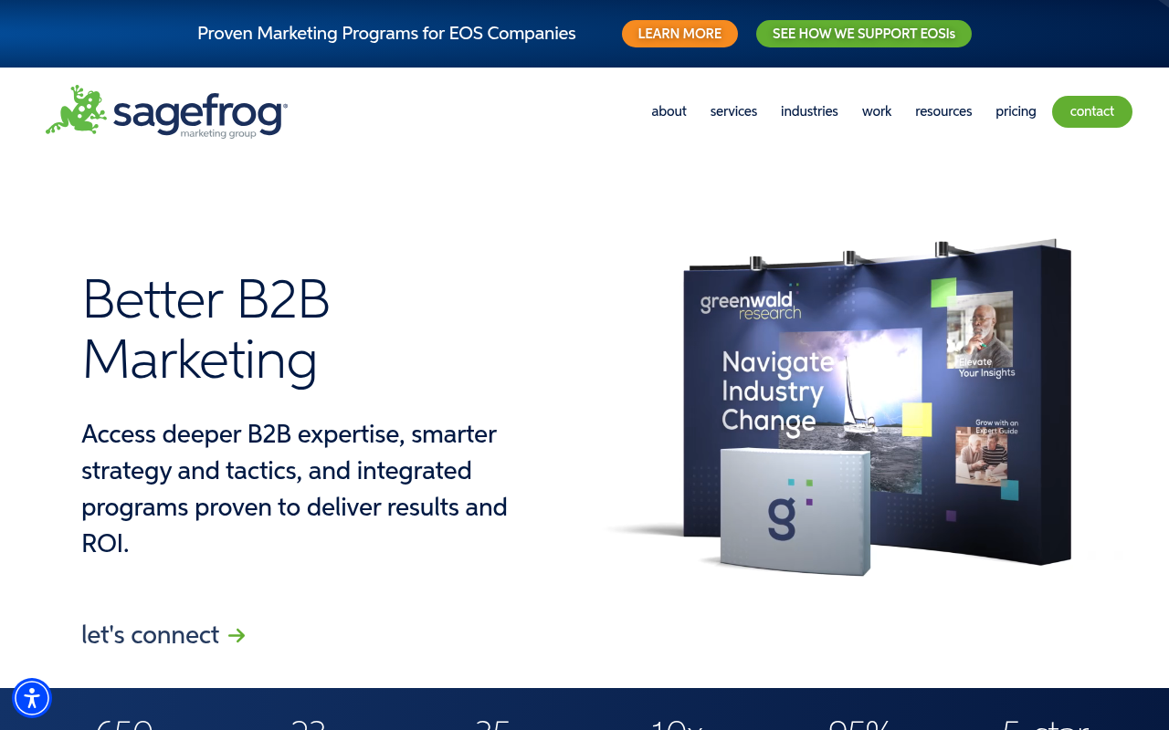 Sagefrog Marketing Group homepage
