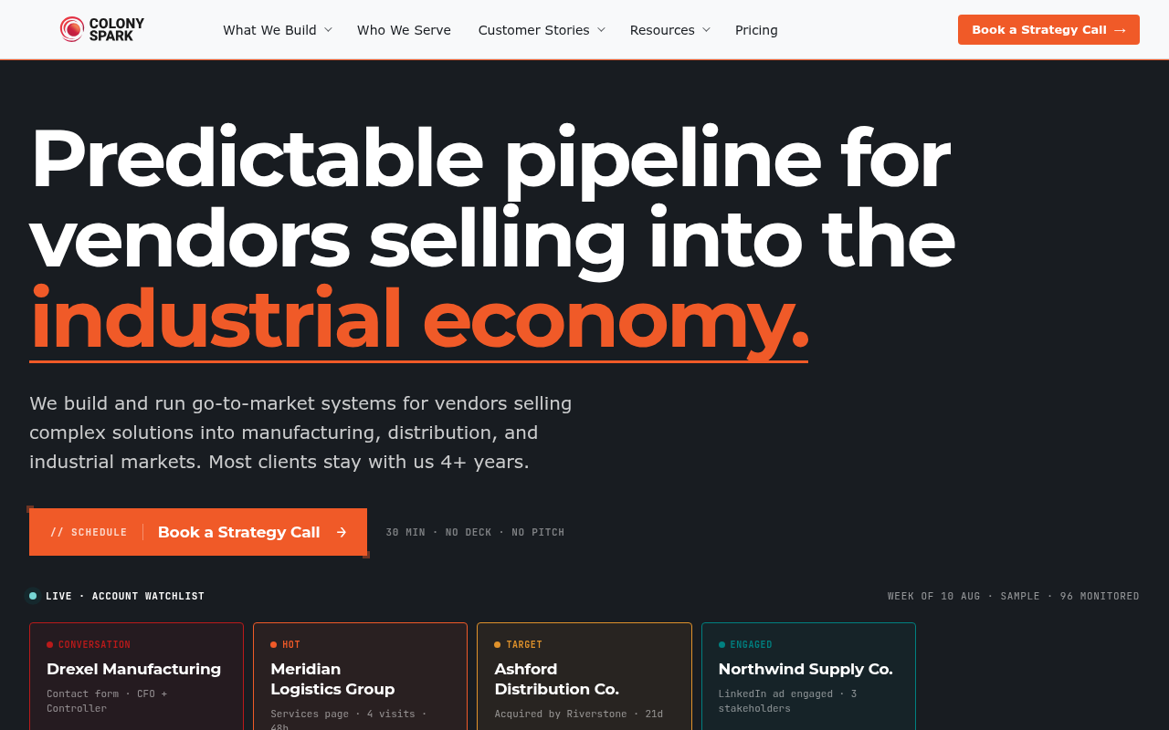 Colony Spark homepage