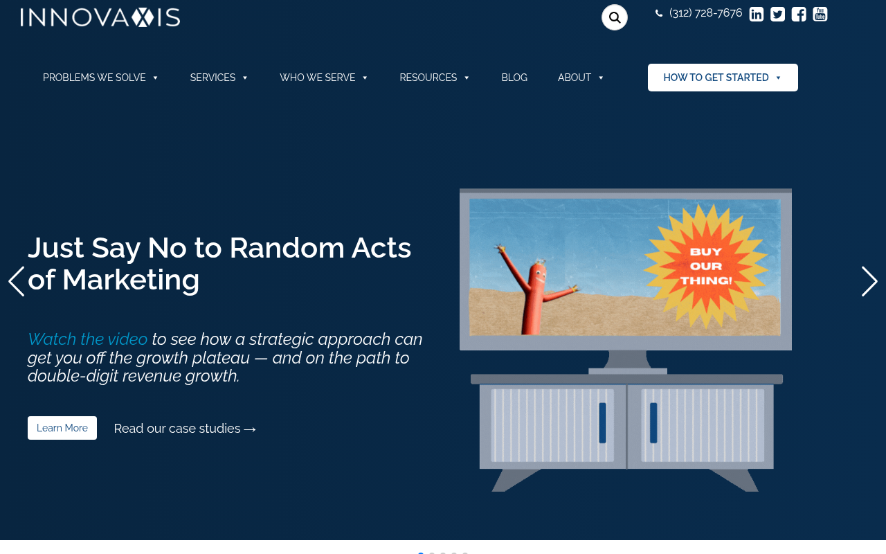Innovaxis Marketing homepage