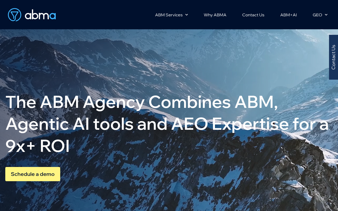The ABM Agency homepage