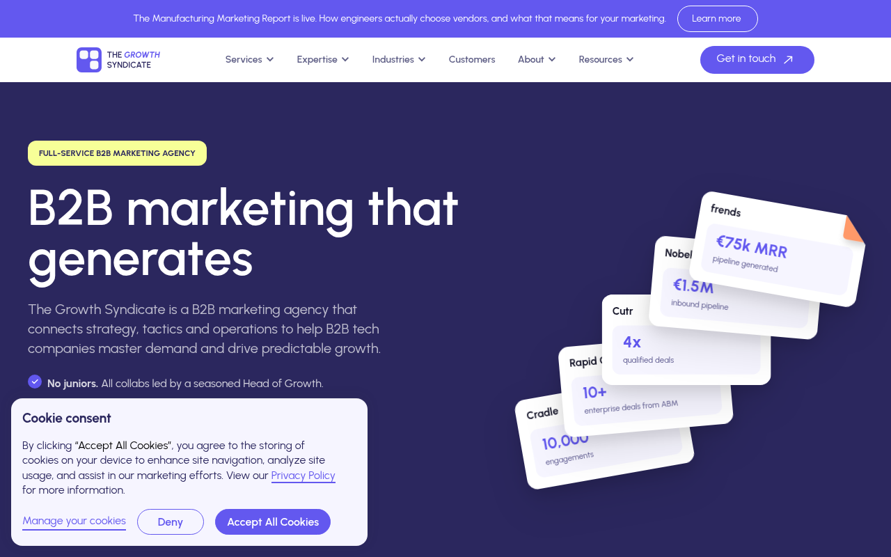 The Growth Syndicate homepage