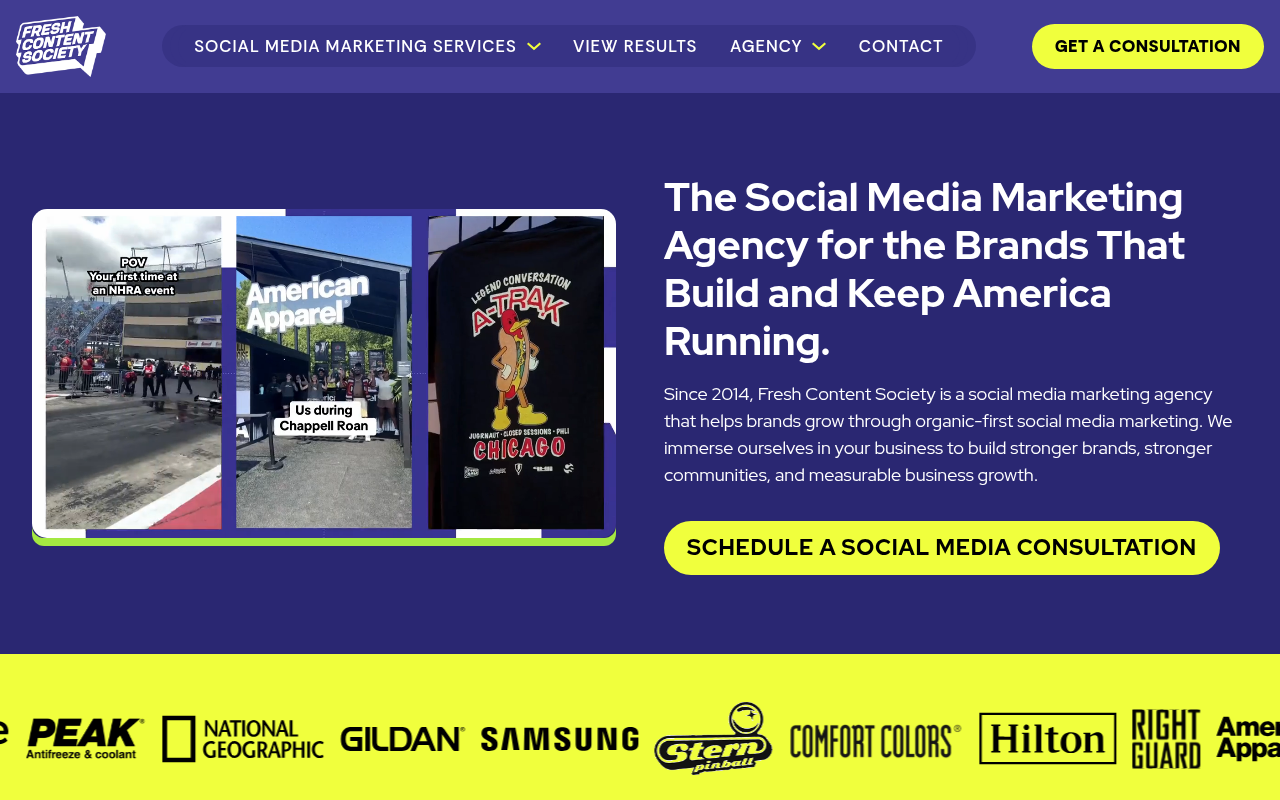 Fresh Content Society homepage