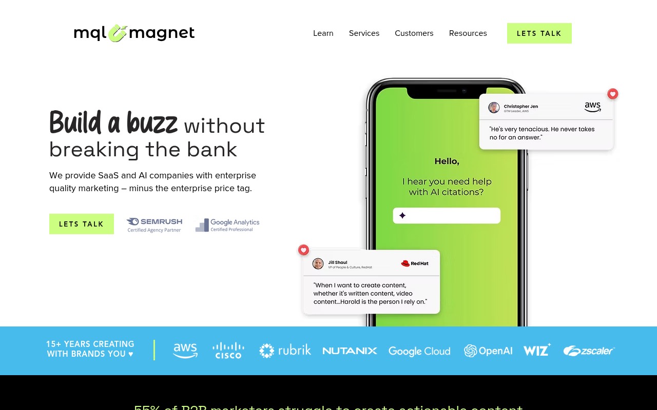 MQL Magnet homepage