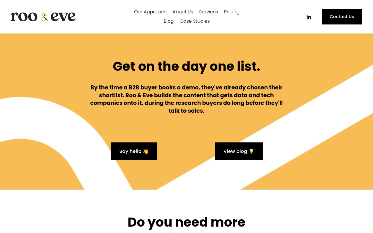 Roo & Eve homepage
