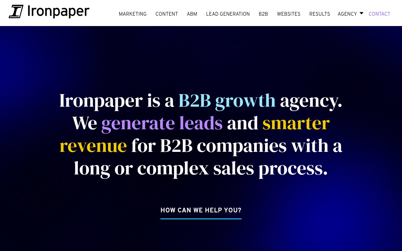 Ironpaper homepage
