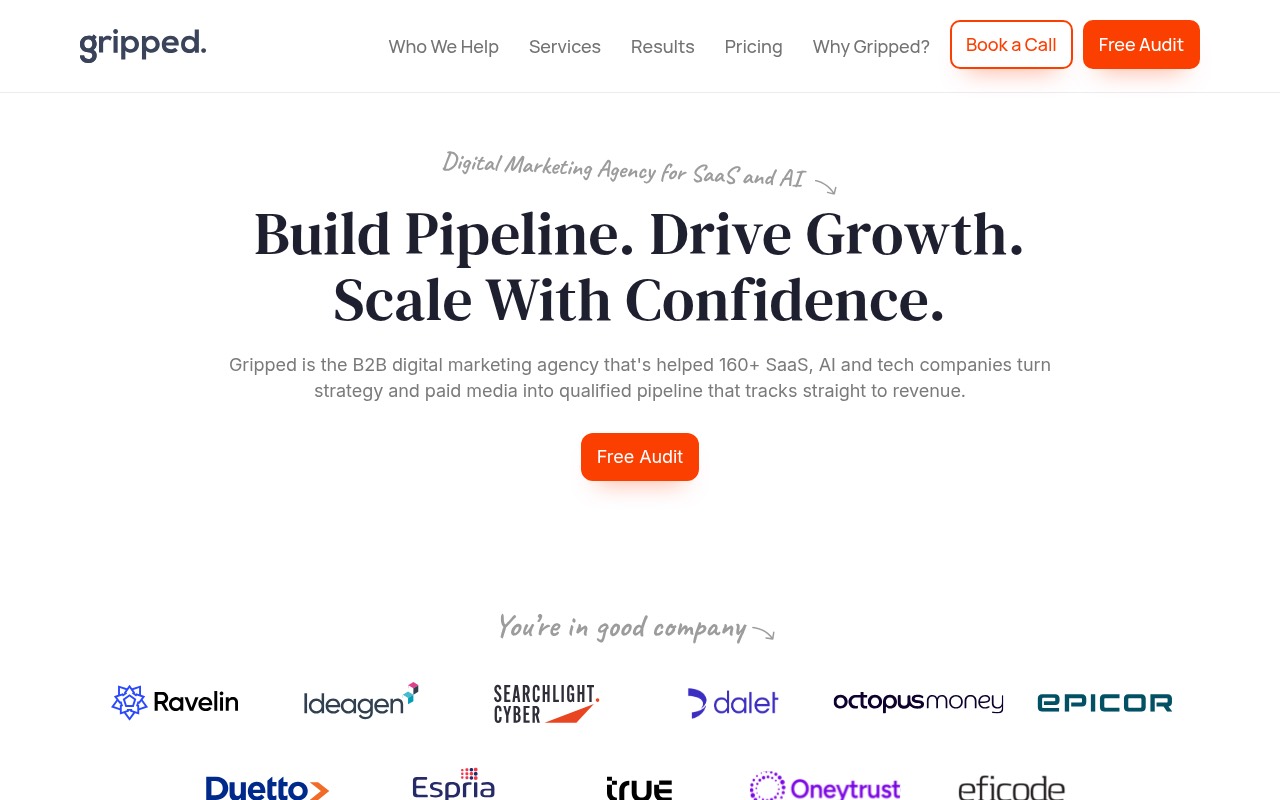 Gripped homepage