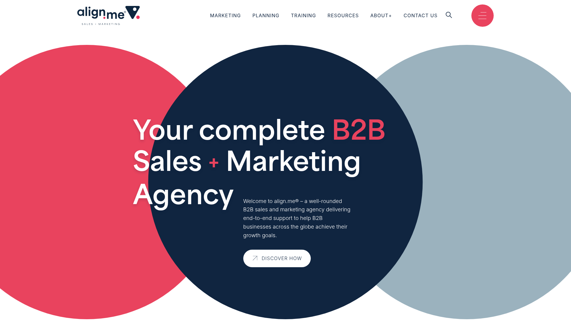 align.me homepage