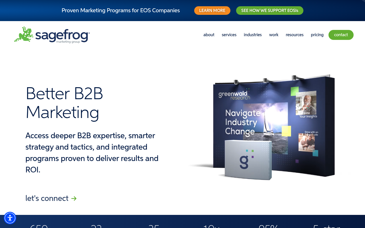Sagefrog Marketing Group homepage