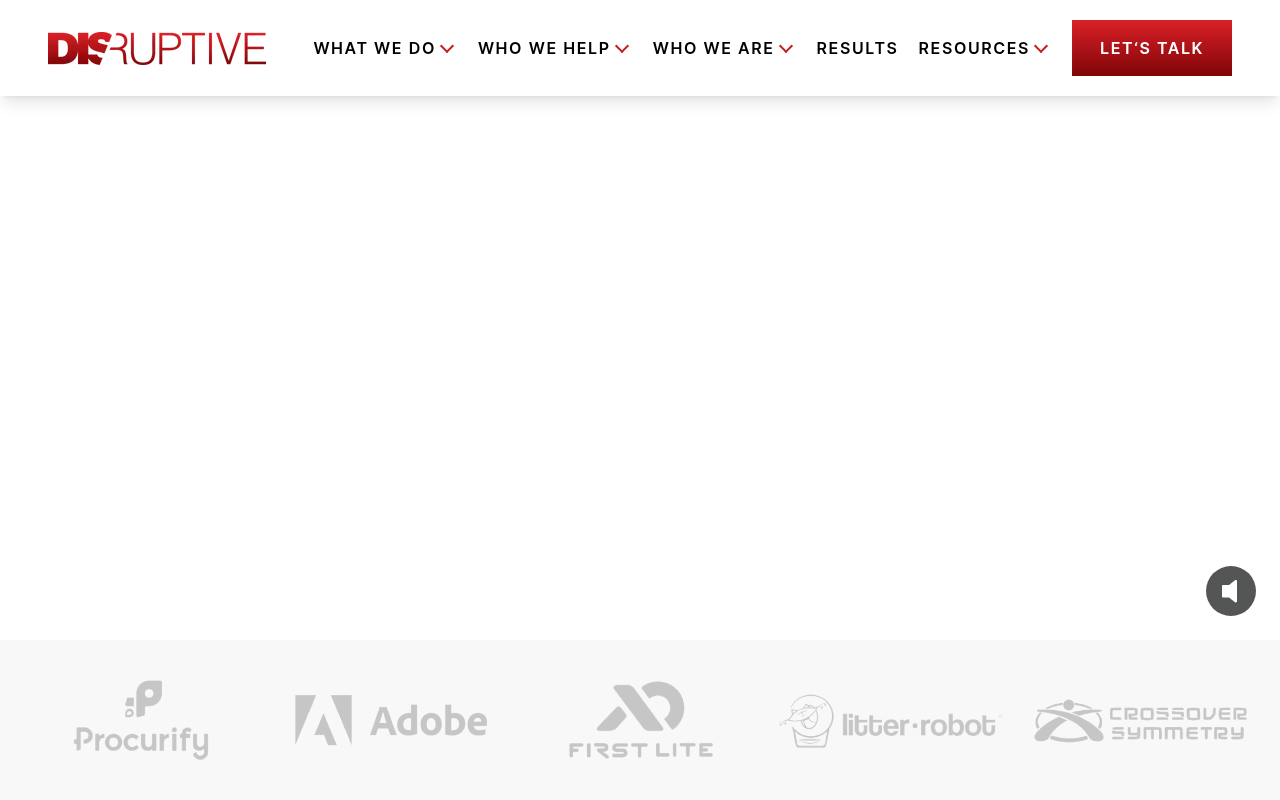 Disruptive Advertising homepage