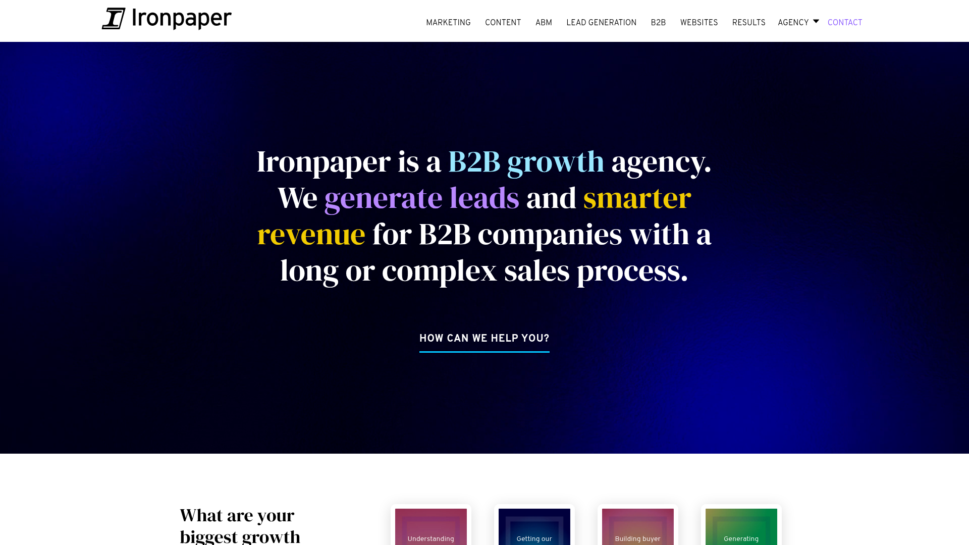 Ironpaper homepage
