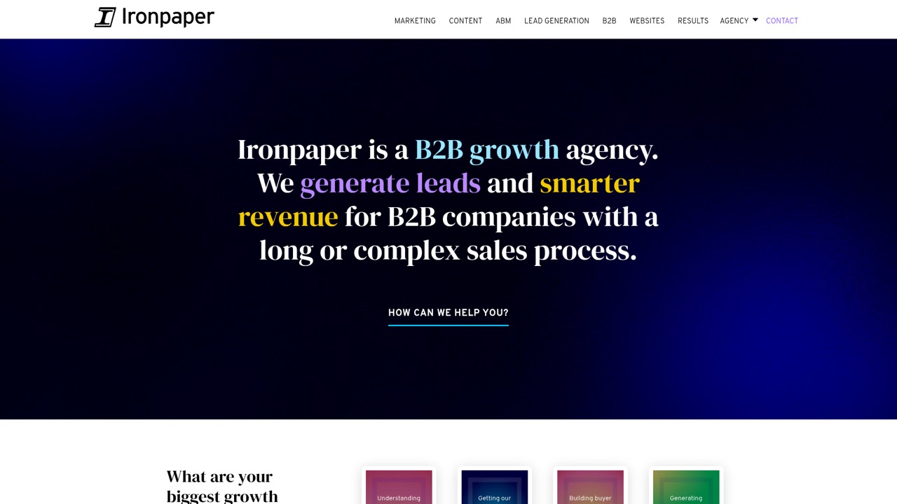Ironpaper homepage