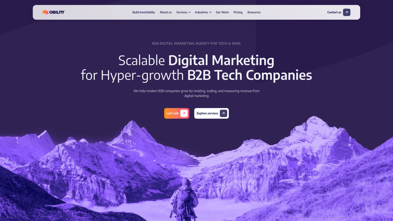 Obility homepage