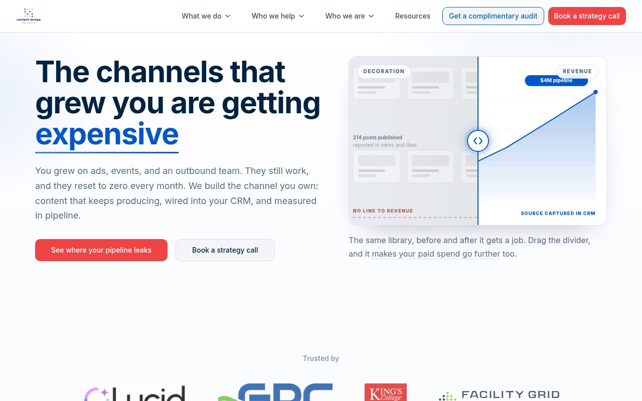 Content RevOps homepage