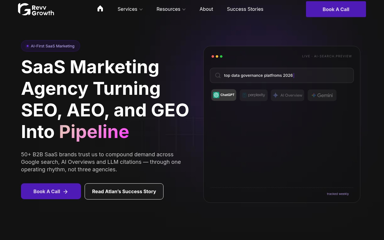 RevvGrowth homepage