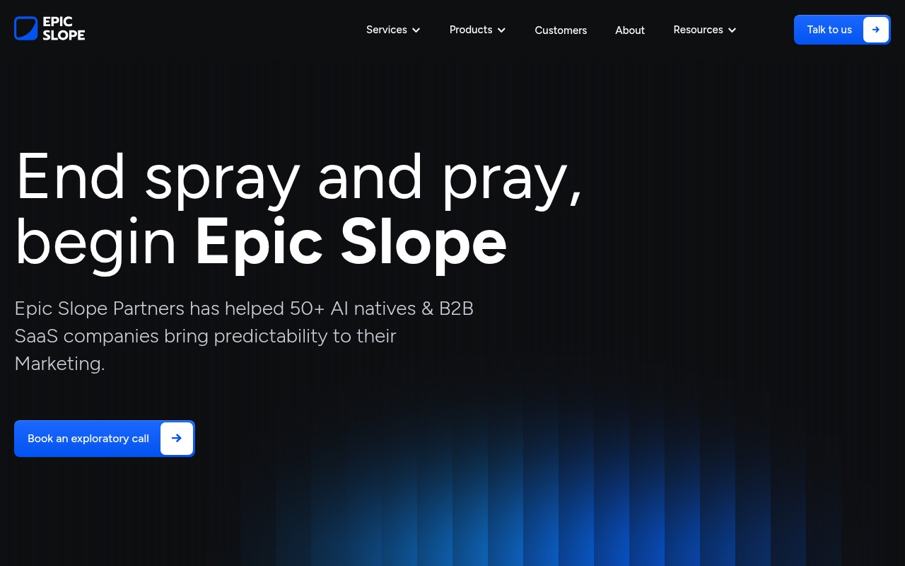 Epic Slope Partners homepage