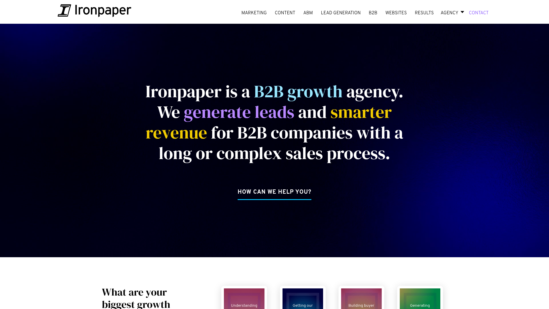 Ironpaper homepage