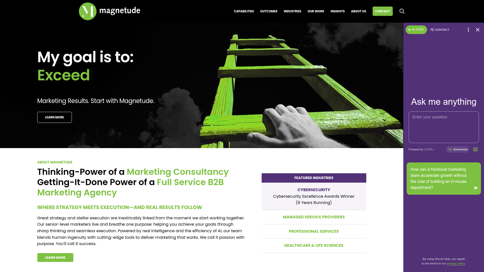 Magnetude Consulting homepage