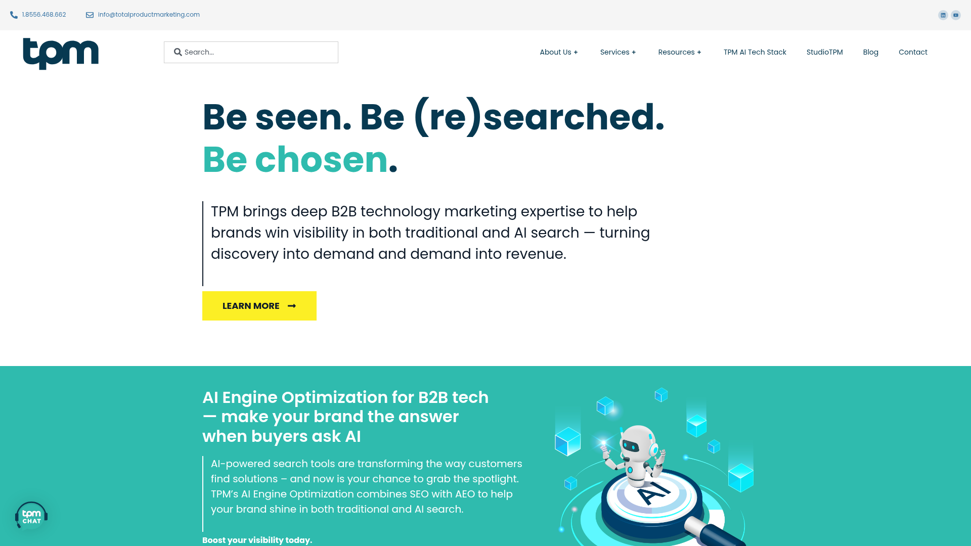 Total Product Marketing homepage