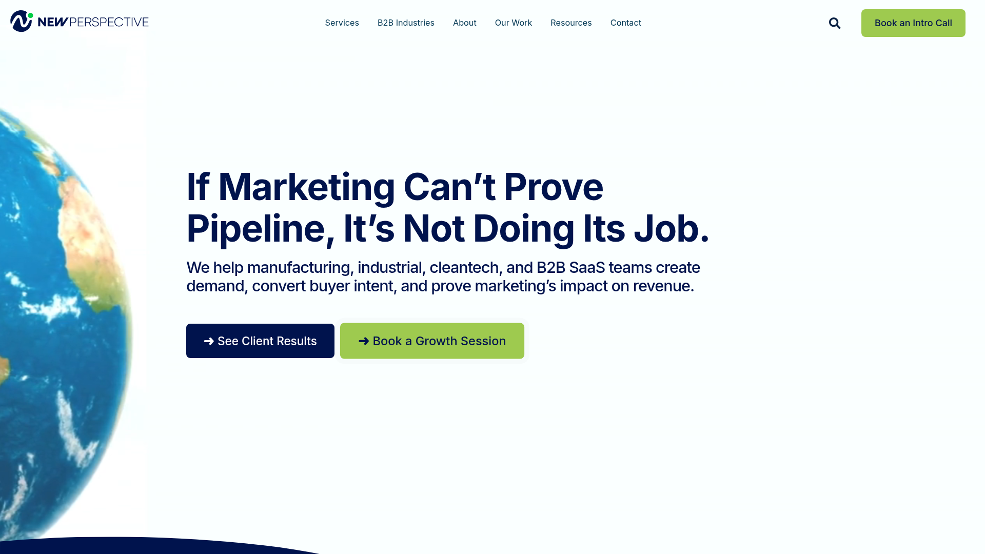 New Perspective homepage
