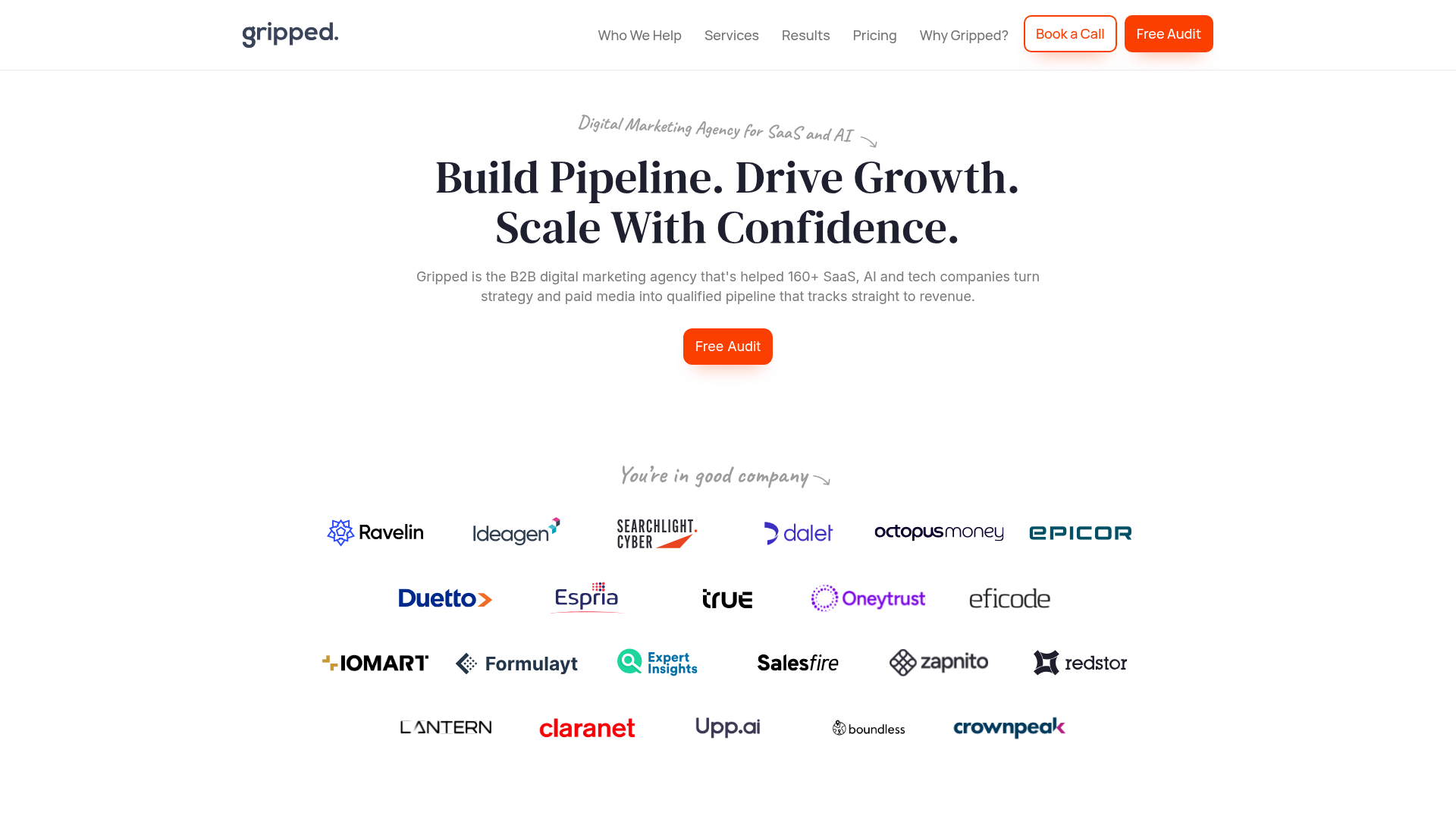Gripped homepage