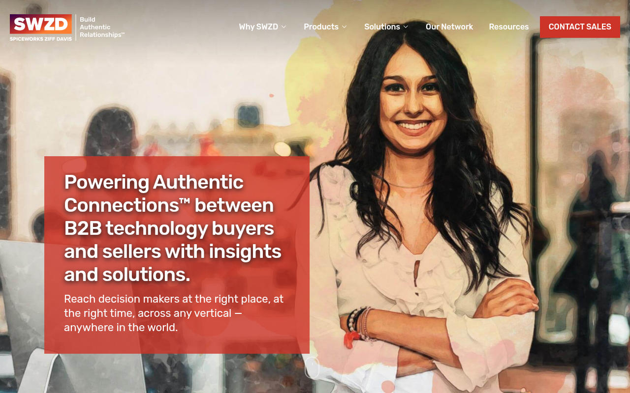 Spiceworks Ziff Davis homepage