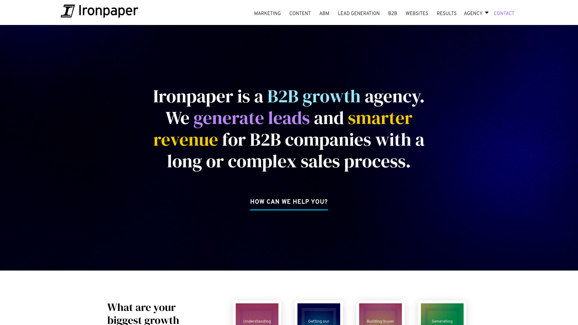 Ironpaper homepage