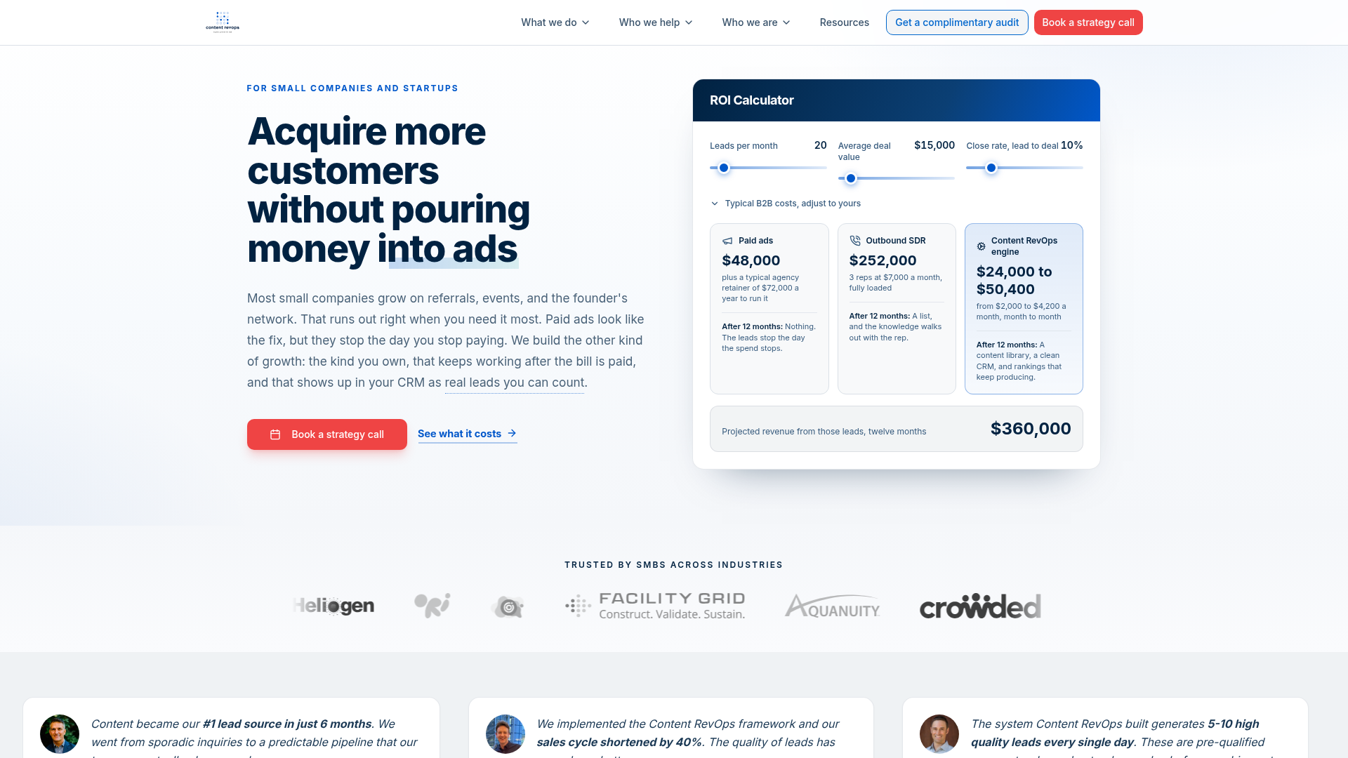 Content RevOps homepage
