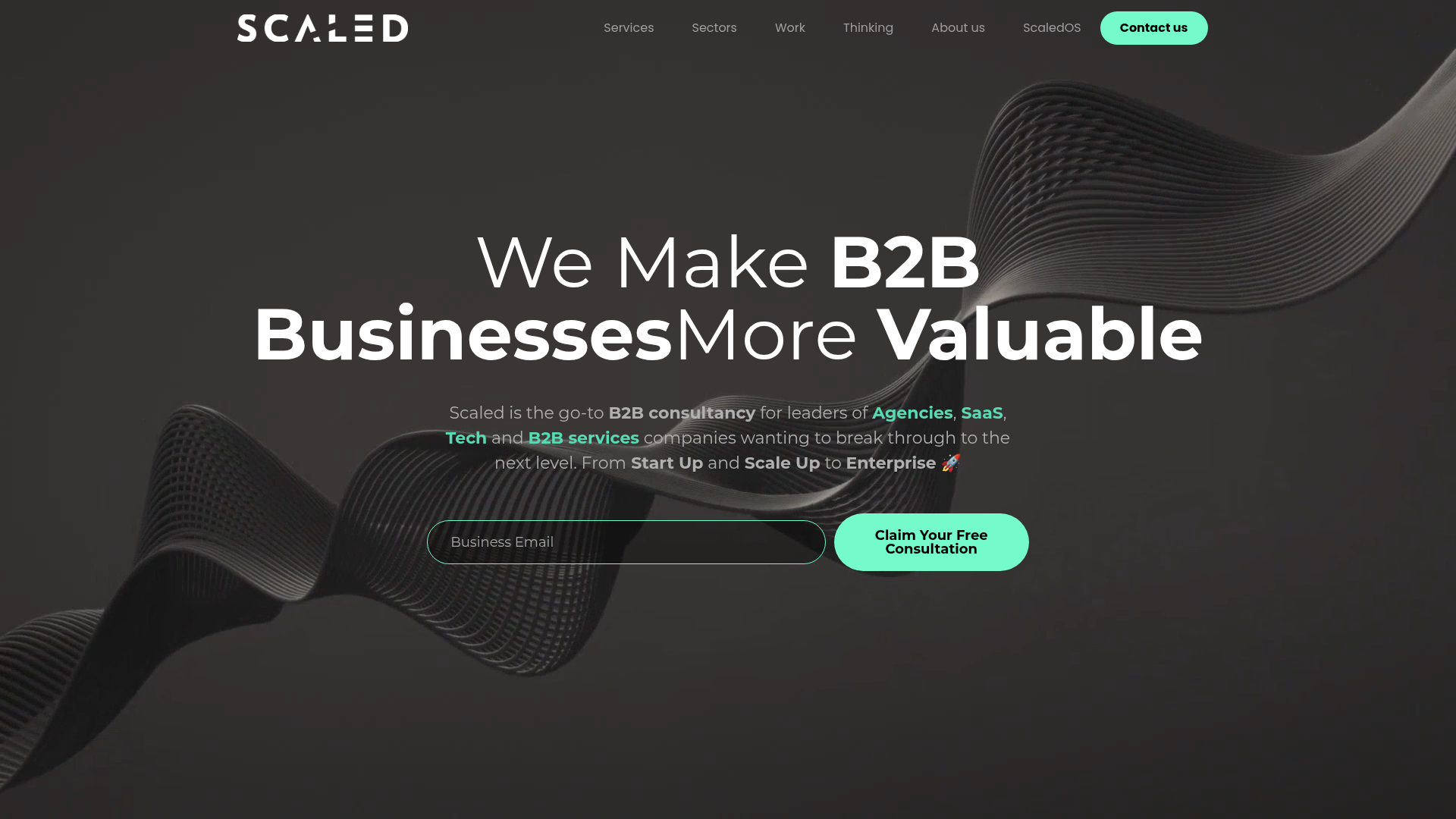 Scaled Consulting homepage