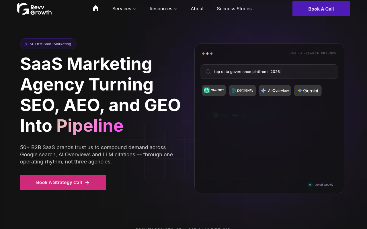 RevvGrowth homepage
