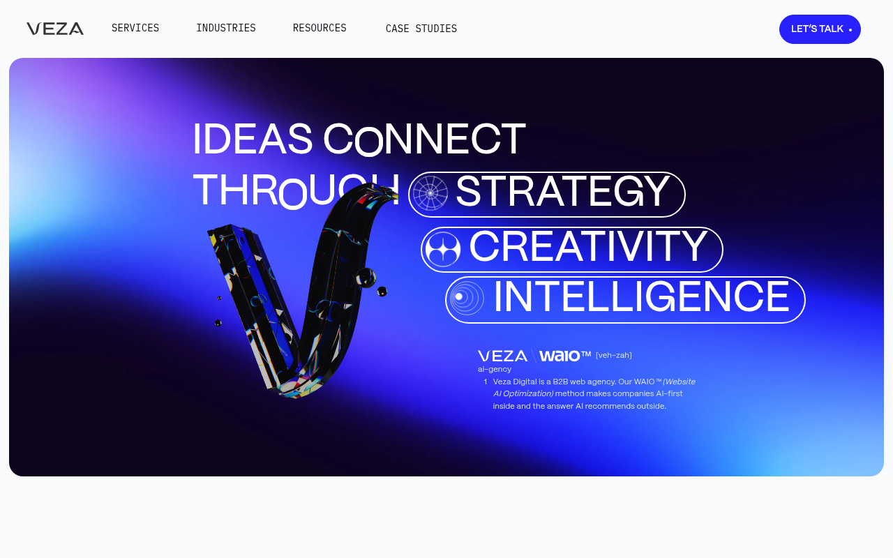 Veza Digital homepage