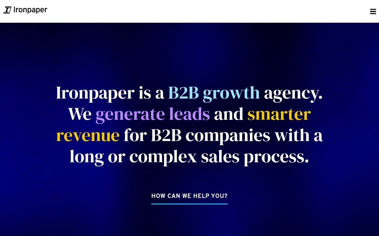 Ironpaper homepage