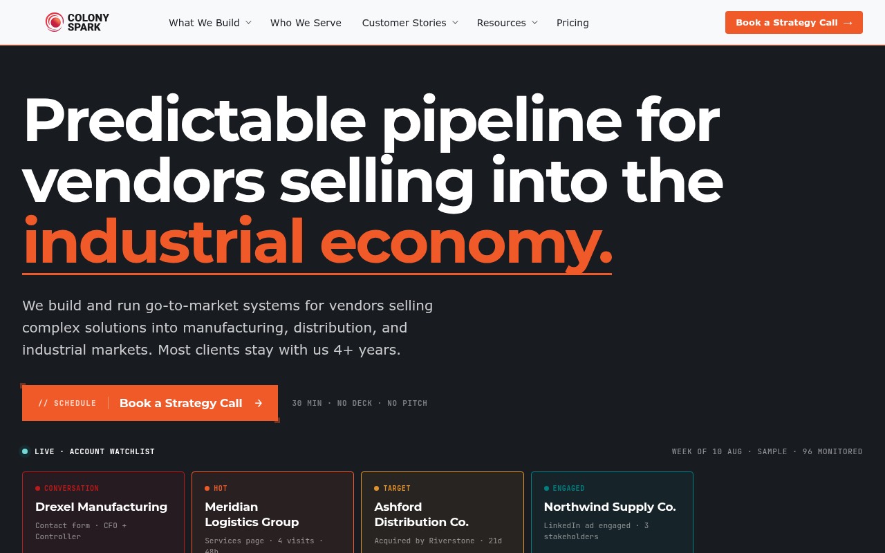 Colony Spark homepage