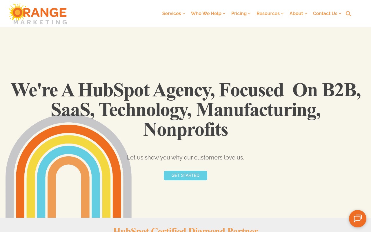 Orange Marketing homepage