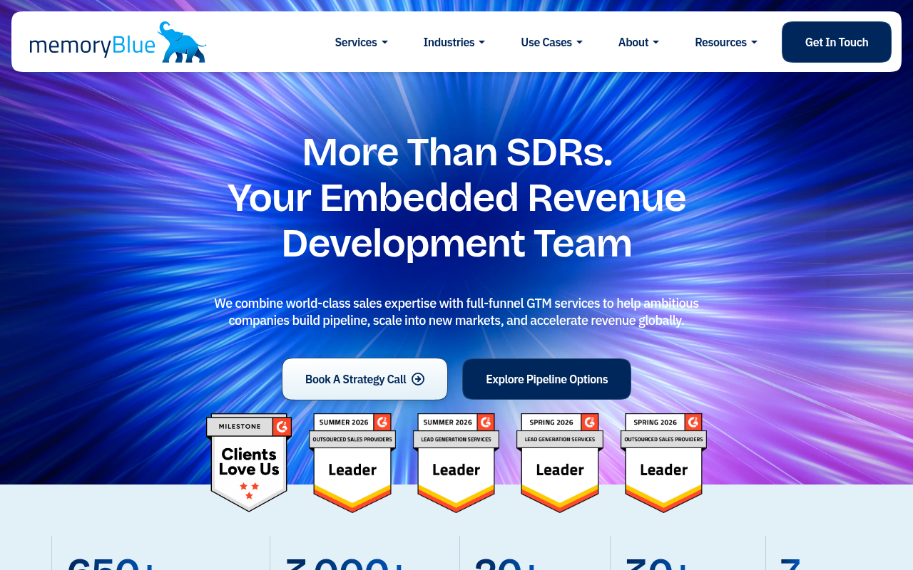 memoryBlue homepage