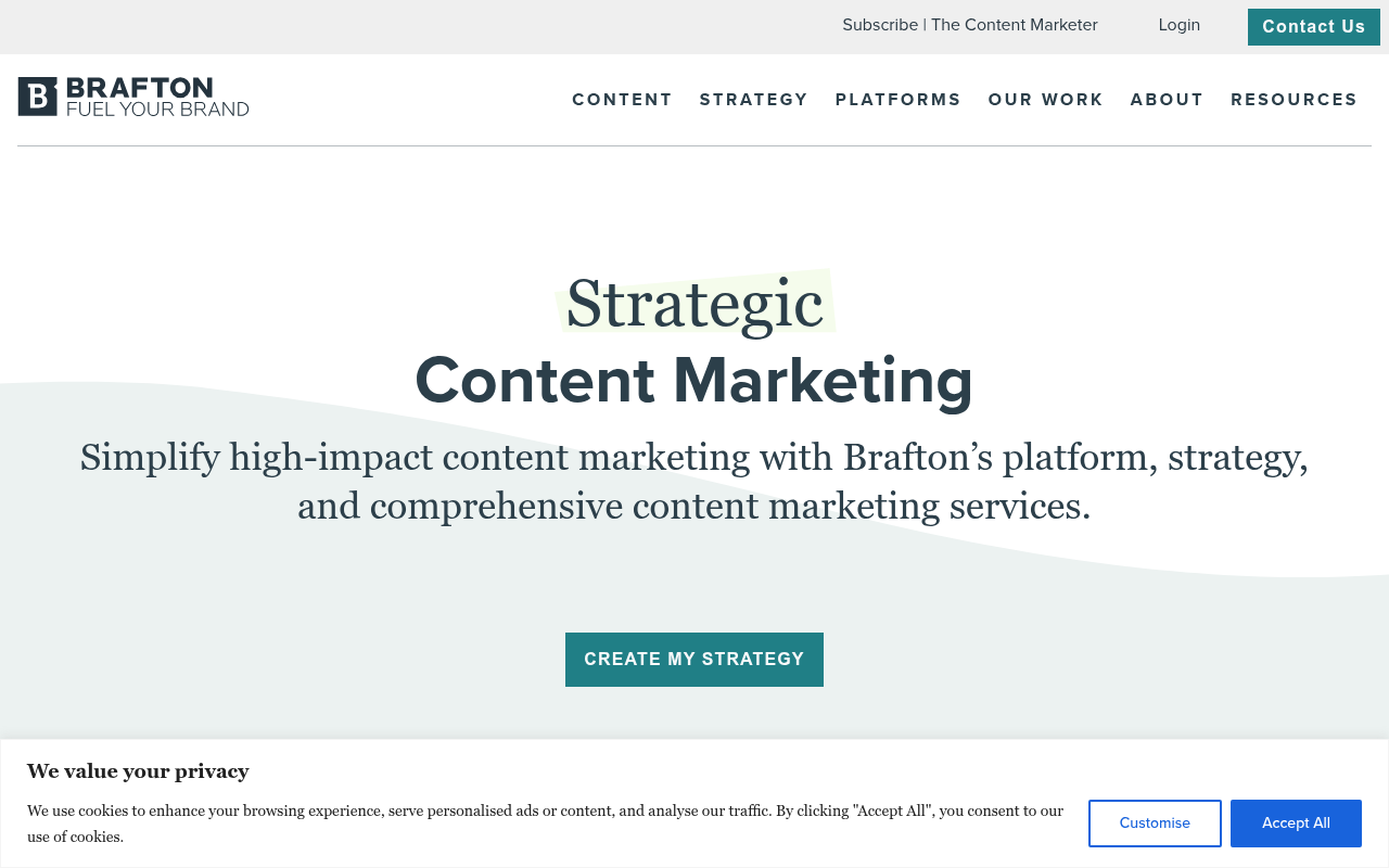 Brafton homepage