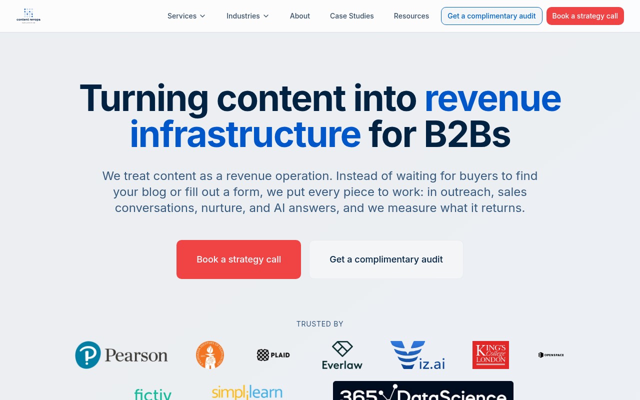Content RevOps homepage