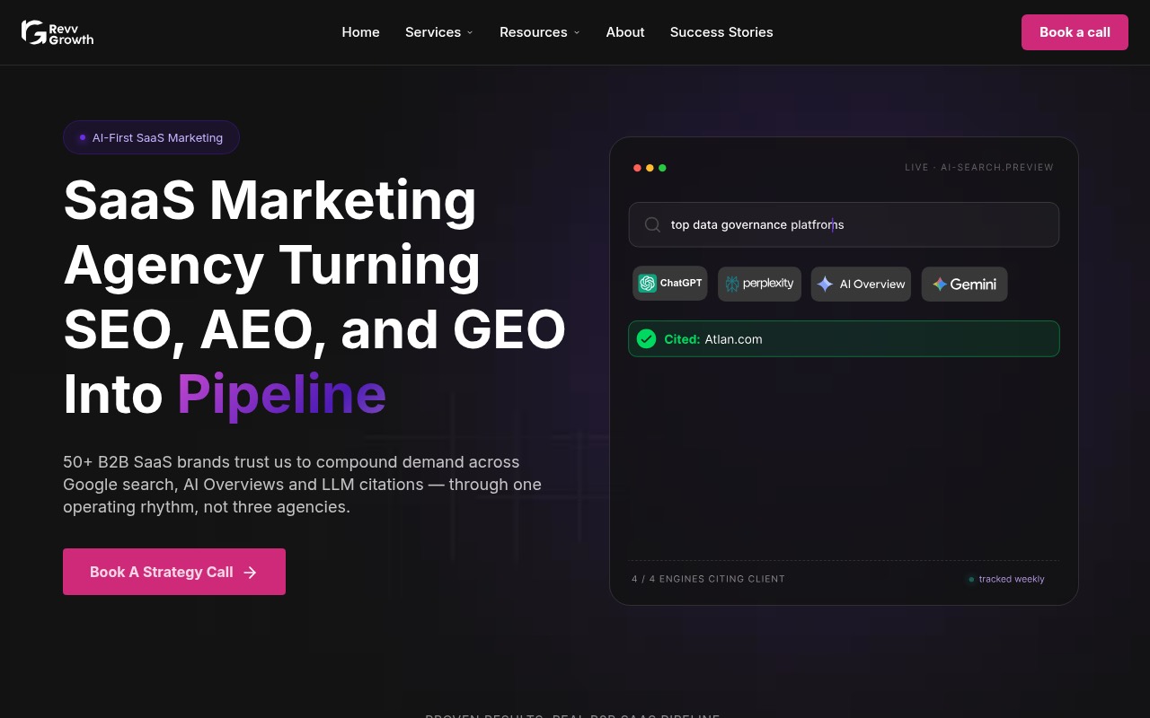 RevvGrowth homepage
