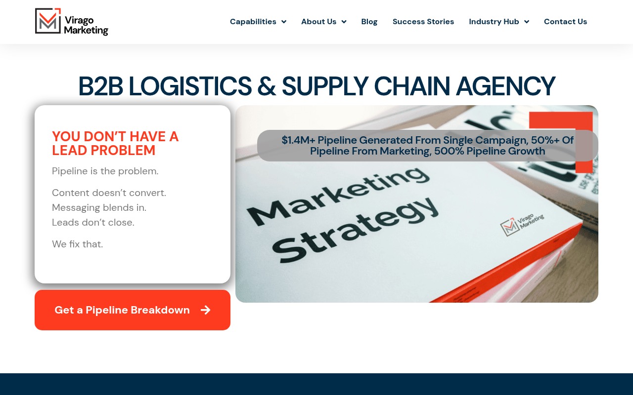 Virago Marketing homepage