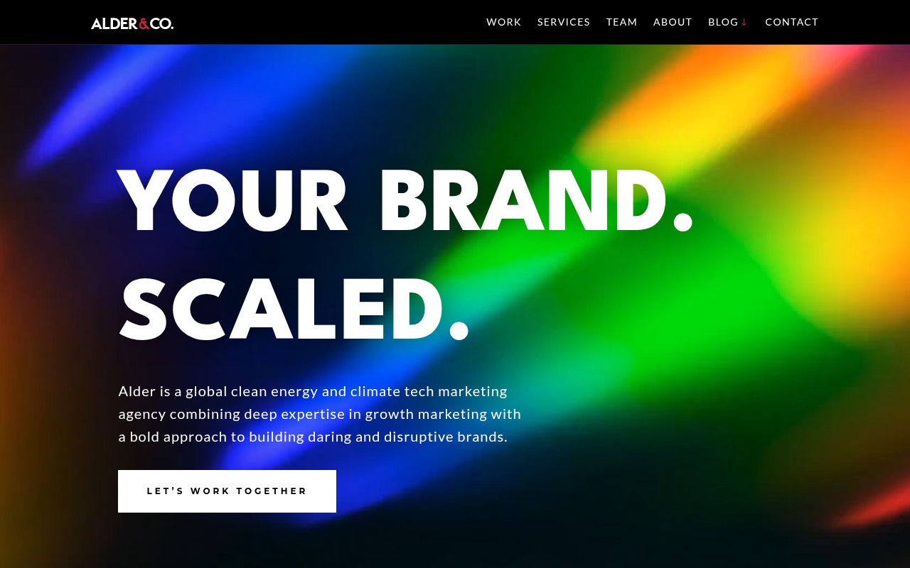 Alder & Co. homepage