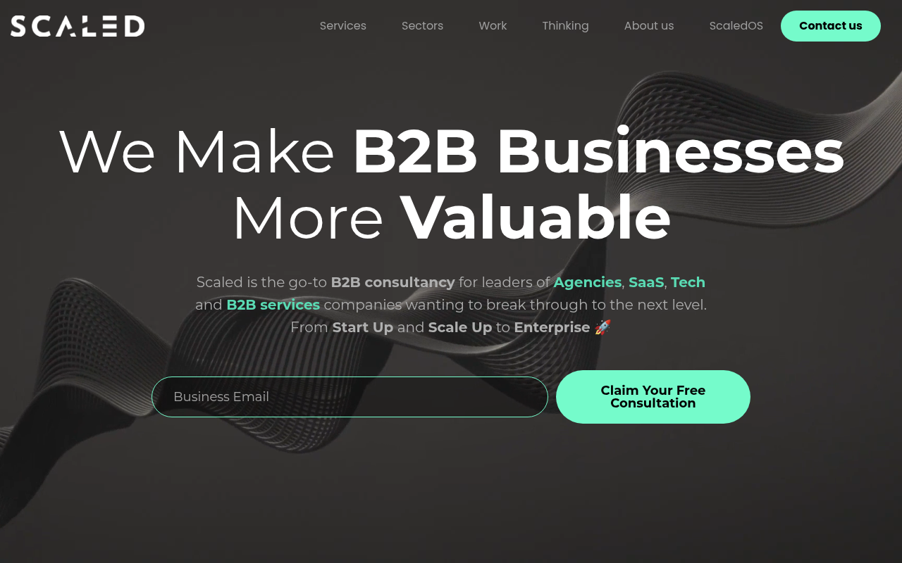 Scaled Consulting homepage