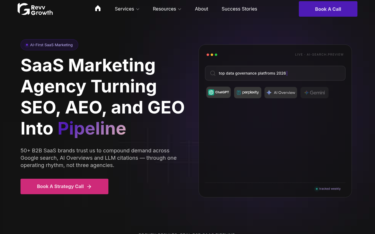 RevvGrowth homepage