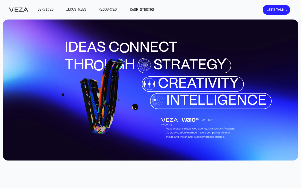 Veza Digital homepage